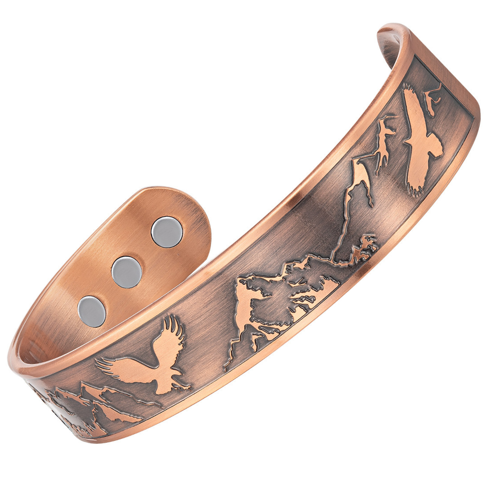 Bracciale Rigido Magnetico Uomo in Rame Aquila - Nuovo Design