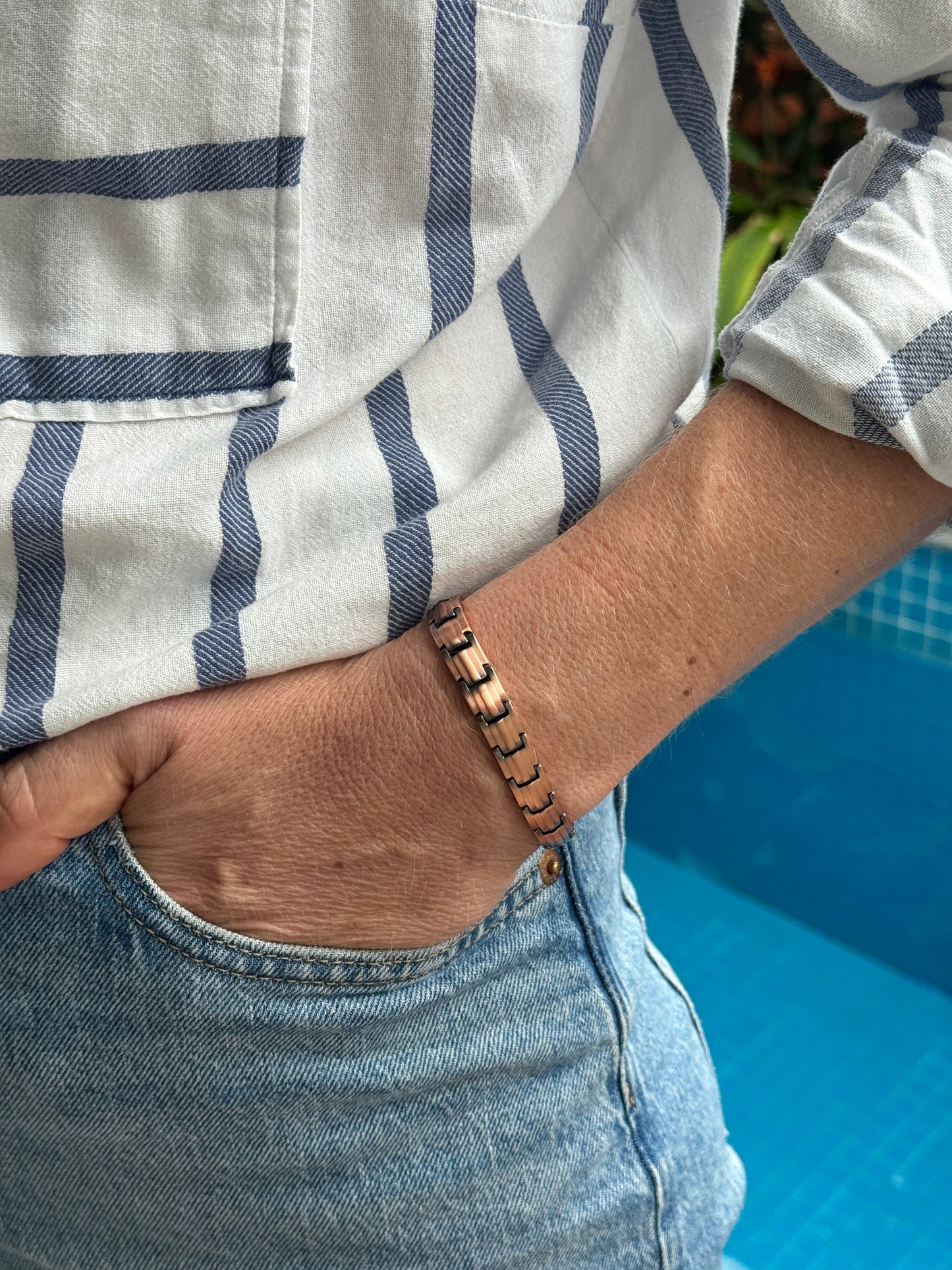 Bracciale Magnetico Donna in Rame NUOVO Modello 2026 Doppia Potenza