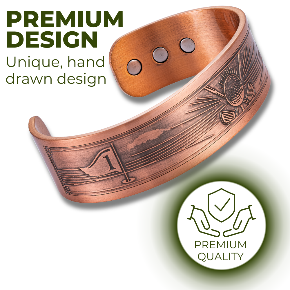 Bracciale Rigido Uomo in Rame Willis Judd Golf Stile 2