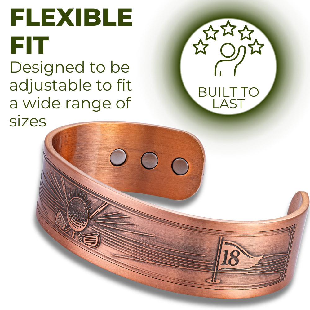 Bracciale Rigido Uomo in Rame Willis Judd Golf Stile 2