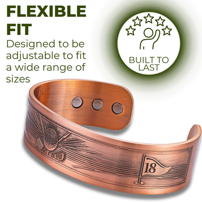 Bracciale Rigido Uomo in Rame Willis Judd Golf Stile 2