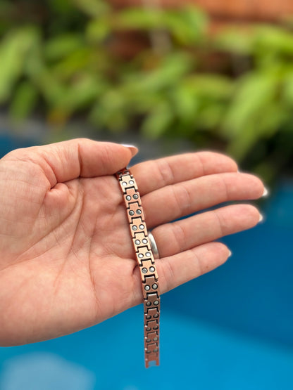 Bracciale Magnetico Donna in Rame NUOVO Modello 2026 Doppia Potenza