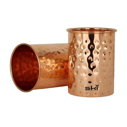 Venda quente 250ml Pure Copper Hammered Tumblers Handmade Drinkware Ayurvédico para Saúde e Bem-Estar Viagem Copper Cups