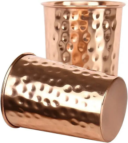 Venda quente 250ml Pure Copper Hammered Tumblers Handmade Drinkware Ayurvédico para Saúde e Bem-Estar Viagem Copper Cups