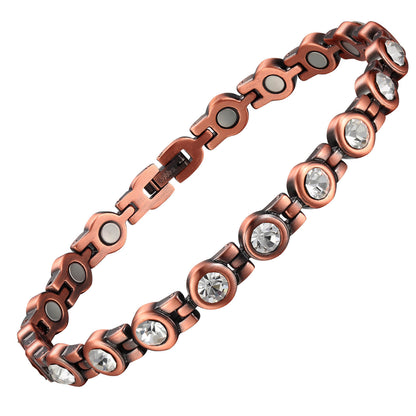 Cavigliera Magnetica Donna in Rame con Pietre
