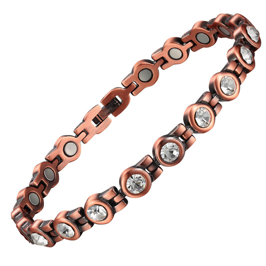 Cavigliera Magnetica Donna in Rame con Pietre
