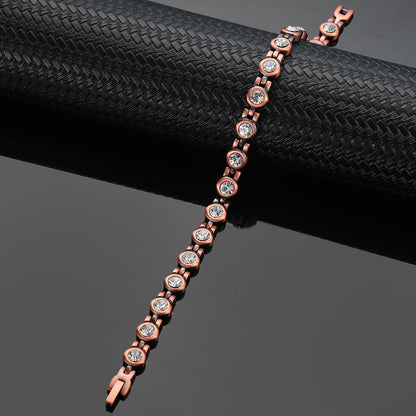 Cavigliera Magnetica Donna in Rame con Pietre