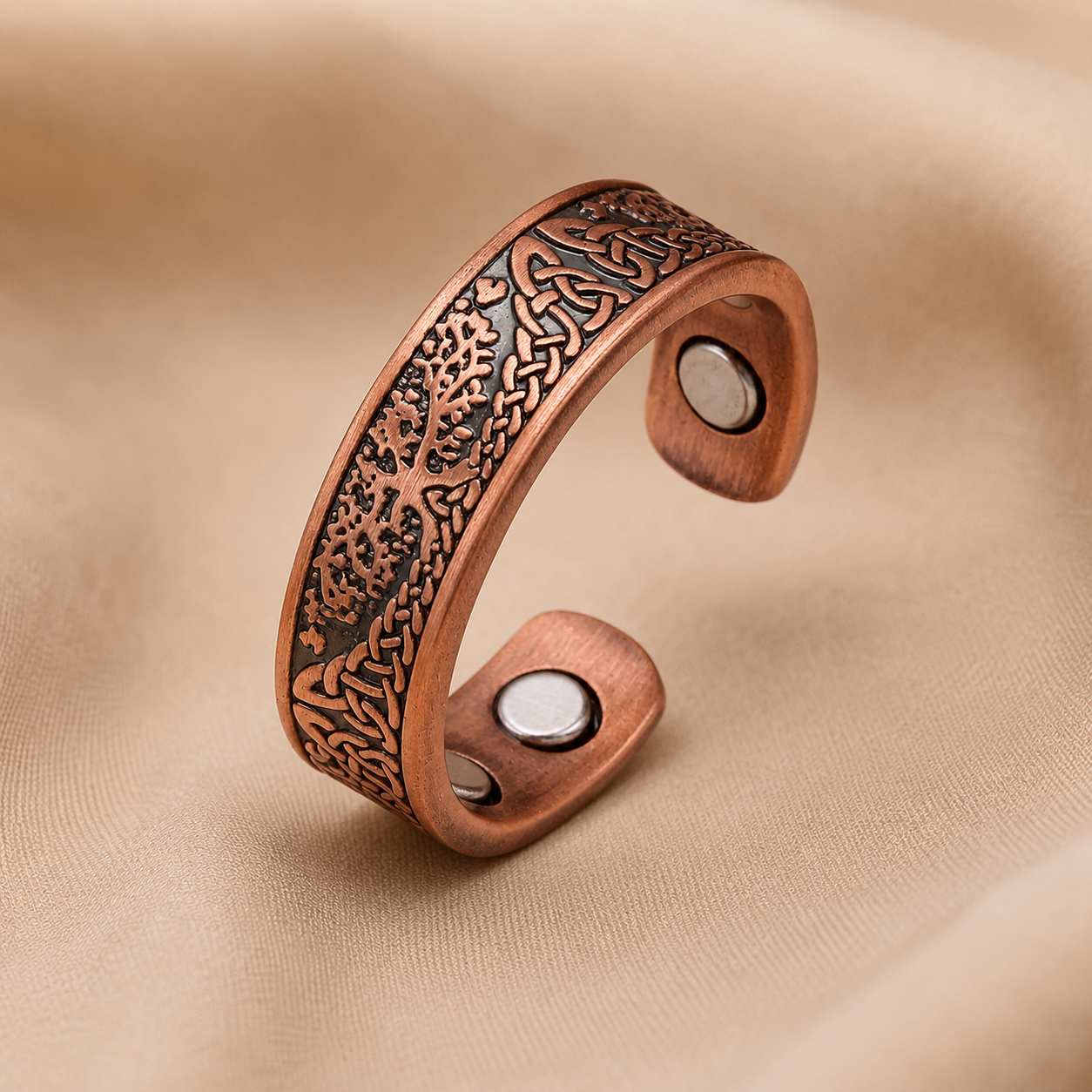 Anello Magnetico Donna in Rame Albero della Vita
