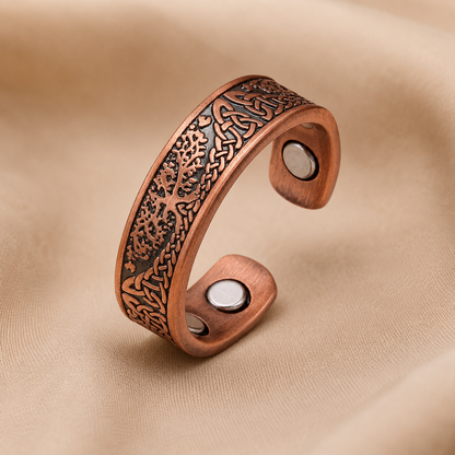 Anello Magnetico Donna in Rame Albero della Vita