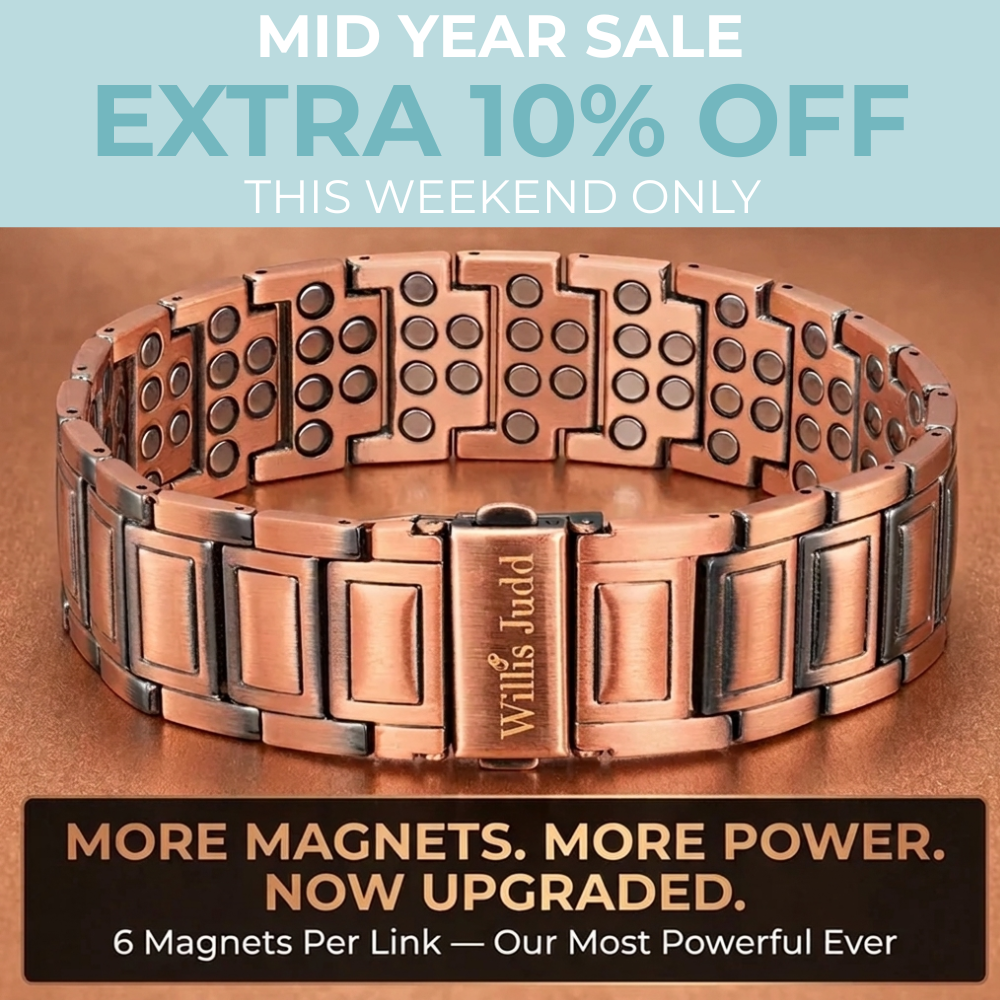 Bracciale Magnetico Uomo in Rame 6 Magneti - Edizione Speciale