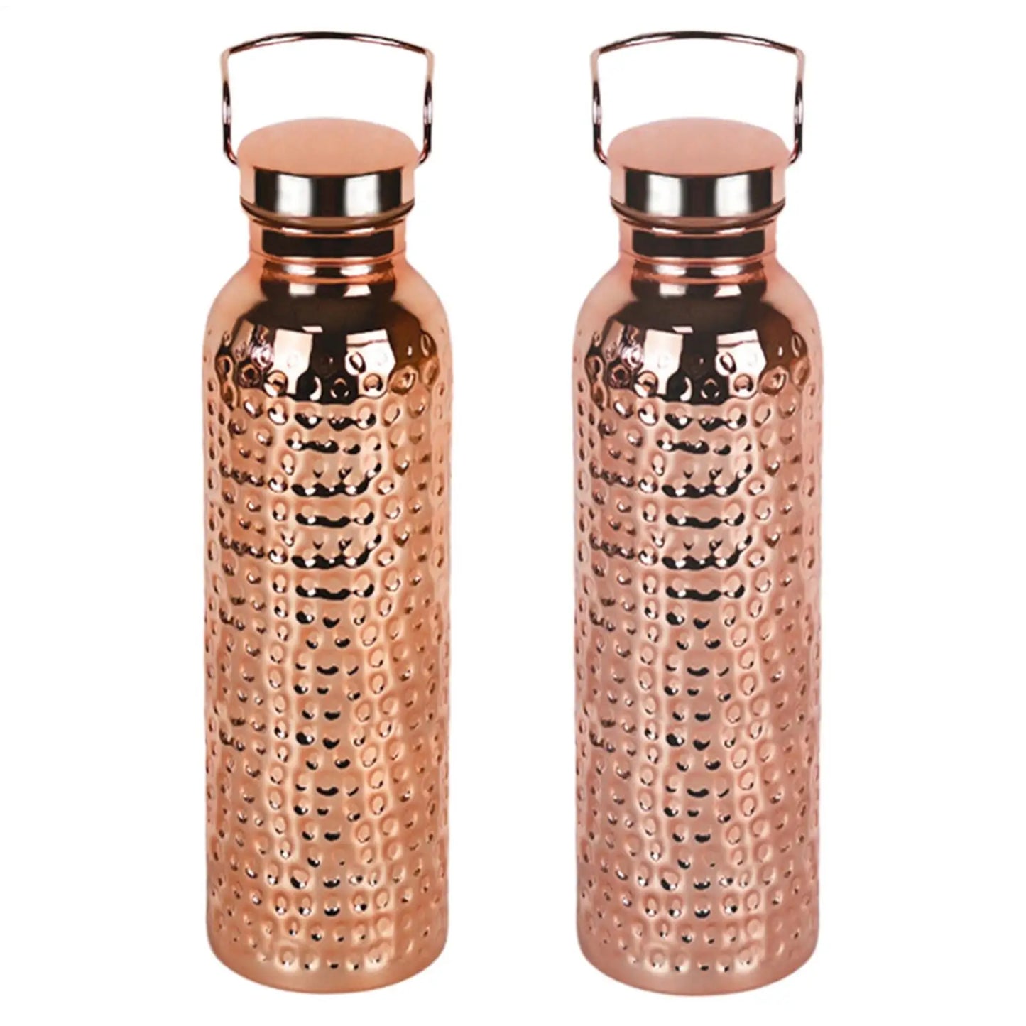 Garrafa de Cobre 800ml à Prova de Vazamento, Garrafa de Água de Cobre Isolada Portátil, Copo Antivazamento para Academia, Camping, Viagens, Hidratação e Trabalho