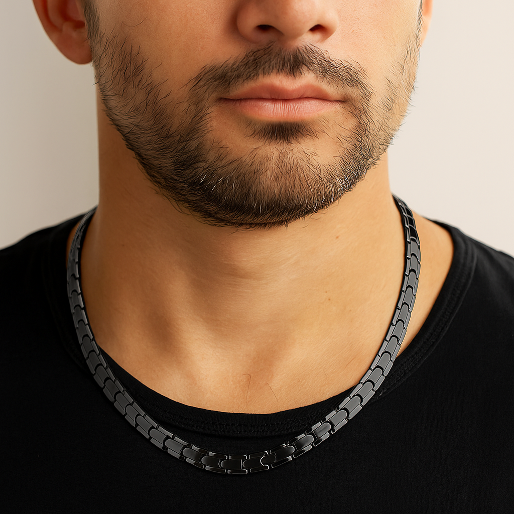 Collana Magnetica Uomo in Titanio Nero