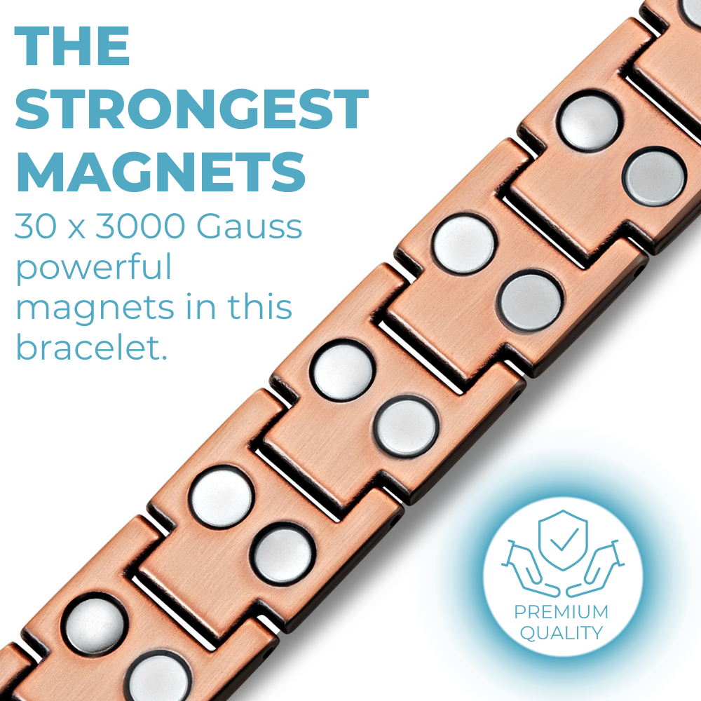 Bracciale Magnetico Uomo in Rame a Doppia Potenza