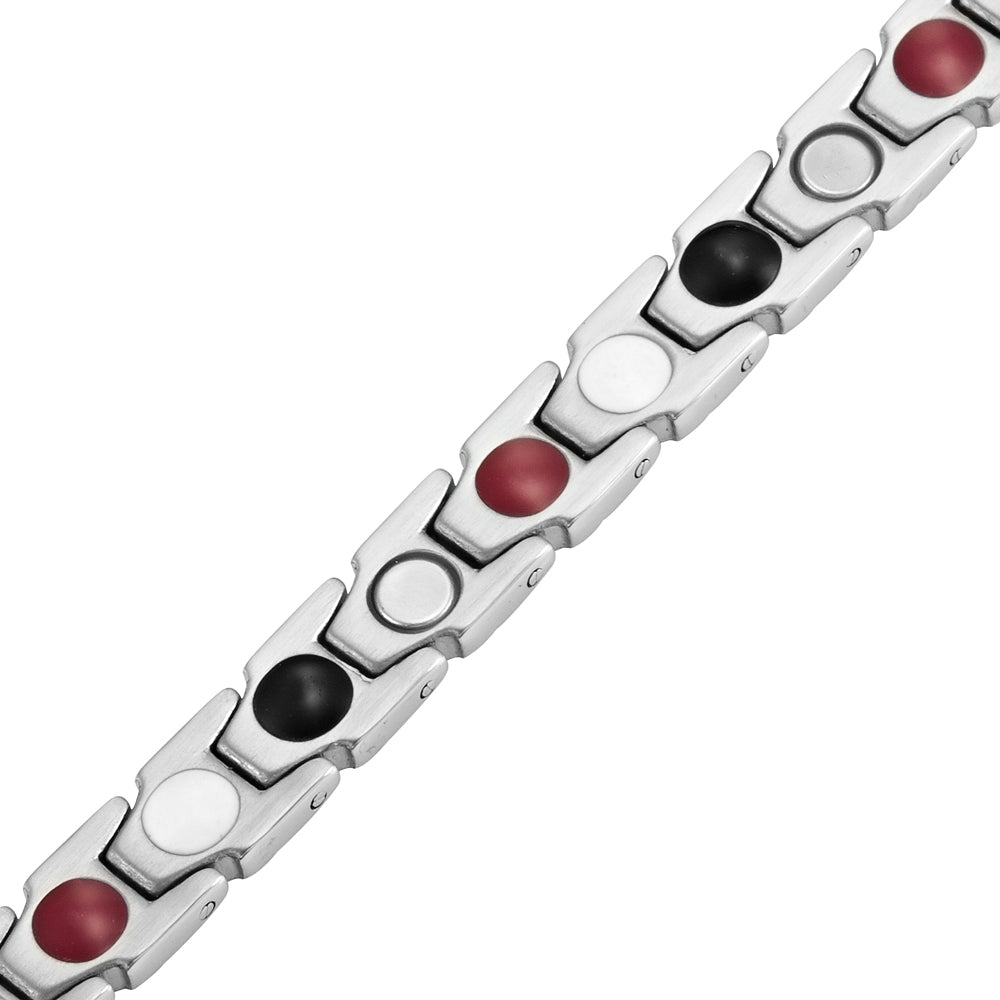Bracciale Magnetico Donna Quattro Elementi Bicolore Oro