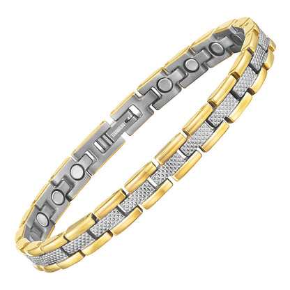 Bracciale Magnetico Donna in Titanio Bicolore