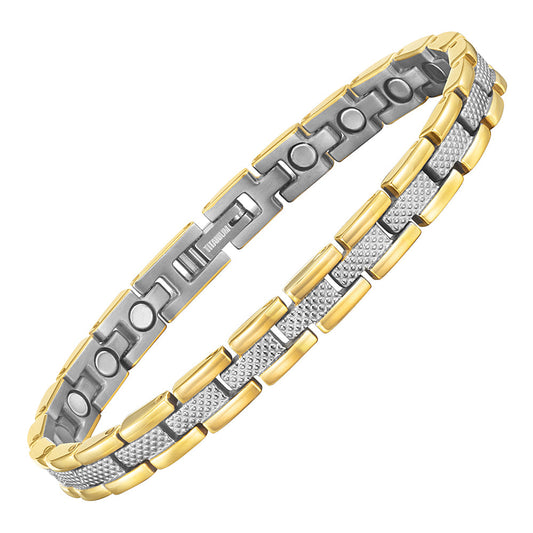 Bracciale Magnetico Donna in Titanio Bicolore