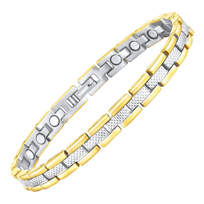 Bracciale Magnetico Donna - Bicolore Oro