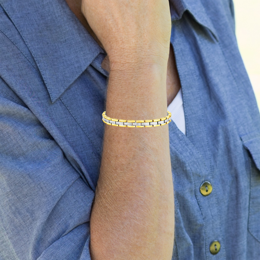 Bracciale Magnetico Donna in Titanio Bicolore