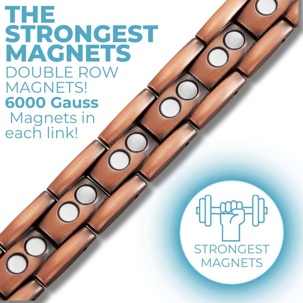 Bracciale Magnetico Uomo in Rame ad Alta Potenza