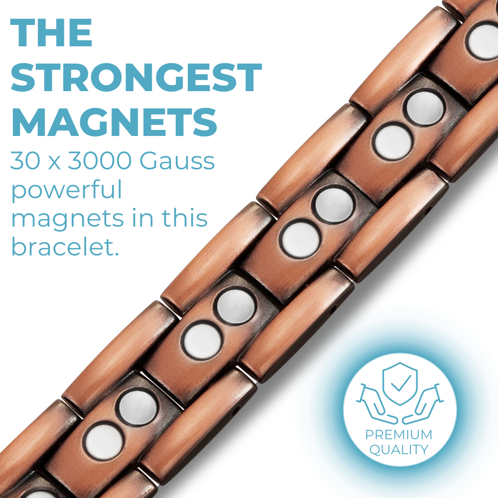 Bracciale Magnetico Uomo in Rame a Doppia Potenza