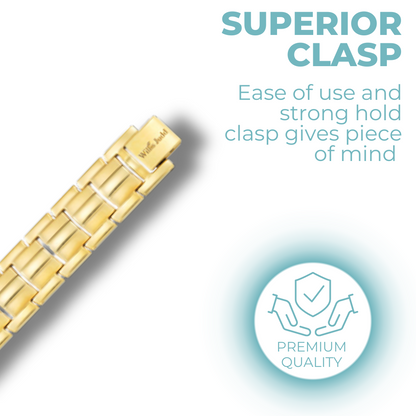 Bracciale Magnetico Uomo ad Alta Potenza in Titanio Oro