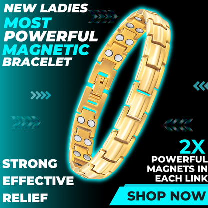 Bracciale Magnetico Donna in Titanio a Doppia Fila