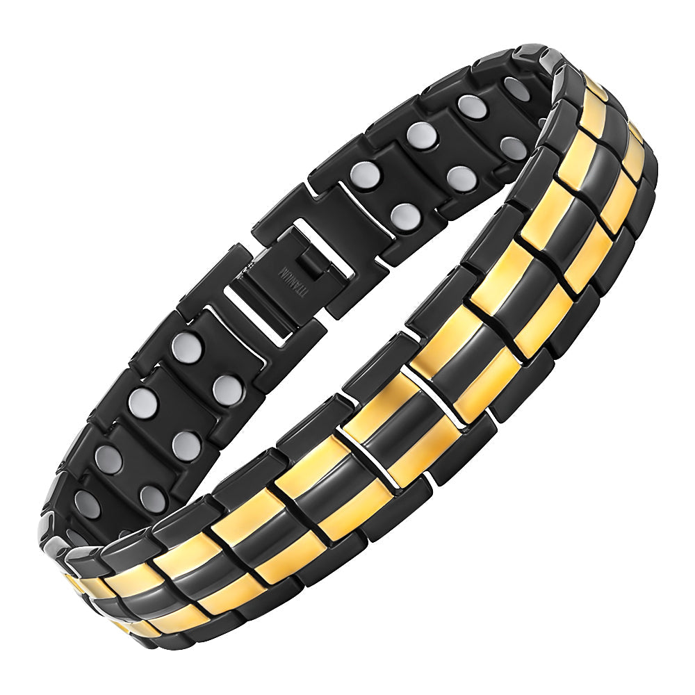 Bracciale Magnetico Uomo in Titanio a Doppia Fila