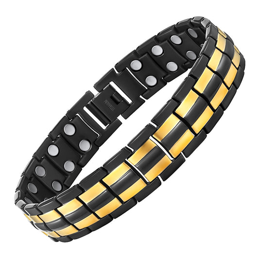 Bracciale Magnetico Uomo in Titanio a Doppia Fila