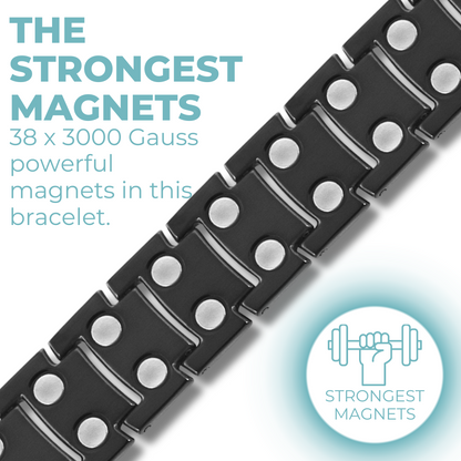 Bracciale Magnetico Uomo in Titanio a Doppia Fila