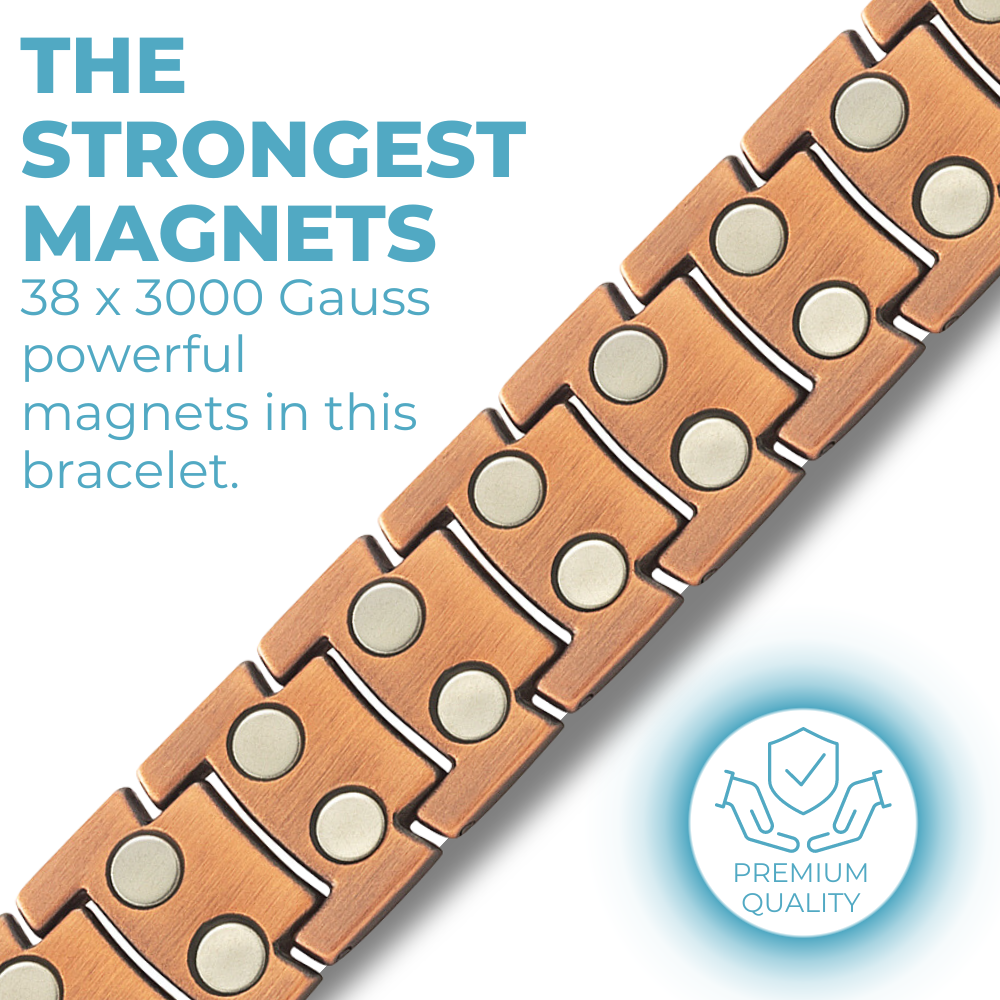 Bracciale Magnetico Uomo in Rame a Doppia Potenza