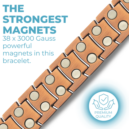 Bracciale Magnetico Uomo in Rame a Doppia Potenza