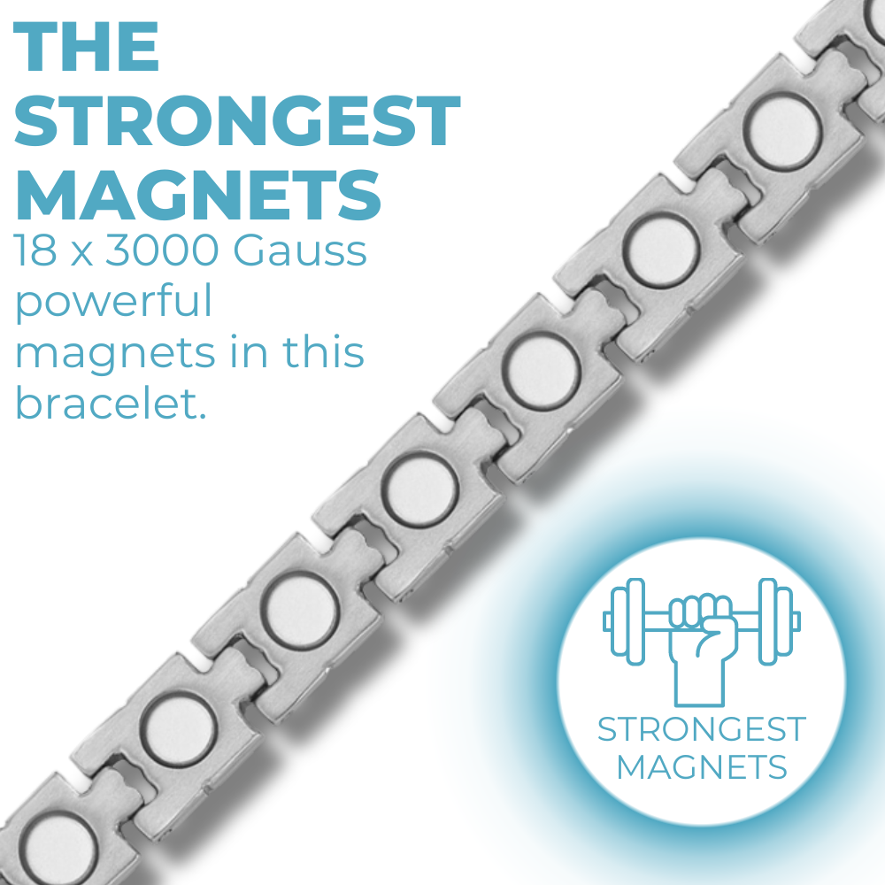 Bracciale Magnetico Donna - Titanio Bicolore