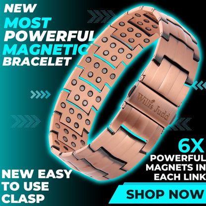 Il Bracciale Magnetico in Rame Più Potente da Uomo - Nuovo Design