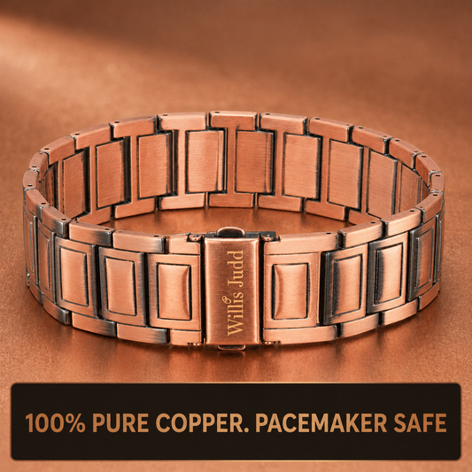 Bracciale Uomo in Rame - Sicuro per Portatori di Pacemaker