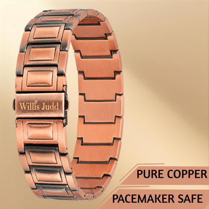 Bracciale Uomo in Rame - Sicuro per Portatori di Pacemaker