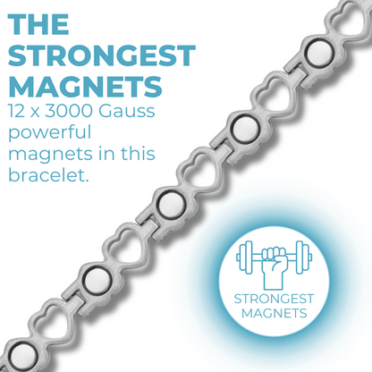 Bracciale Magnetico Donna - Cuore Bicolore