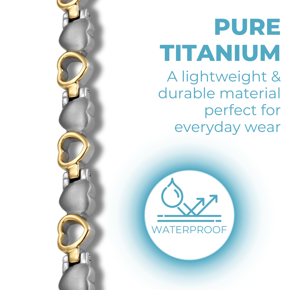 Bracciale Magnetico Donna - Cuore Bicolore