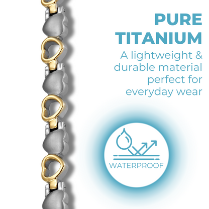 Bracciale Magnetico Donna - Cuore Bicolore