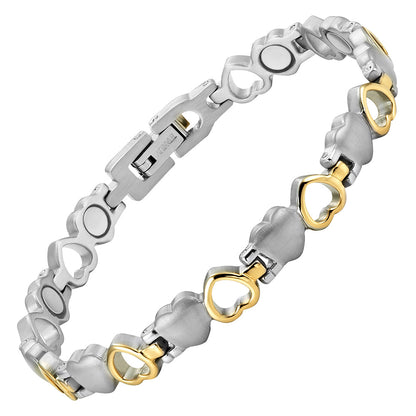 Bracciale Magnetico Donna - Cuore Bicolore
