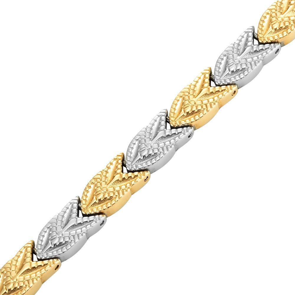 Nuovo Bracciale Magnetico Donna in Titanio Bicolore