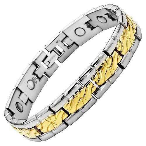 Bracciale Magnetico Uomo in Titanio Bicolore