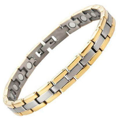 Bracciale Magnetico Donna in Titanio - Bicolore Oro